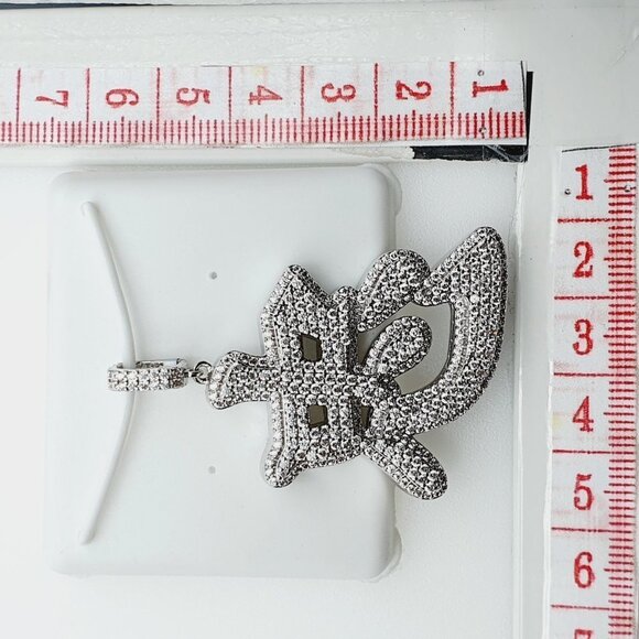 - "925 Sterling Silver Plated CZ Pendant, EVBRS659 - Picture 9 of 9